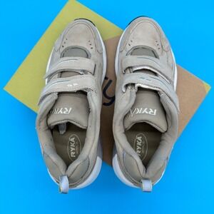 Ryka Sportwalker 3 hook and loop Beige Leather Walking Shoes‎ Womens 8.5